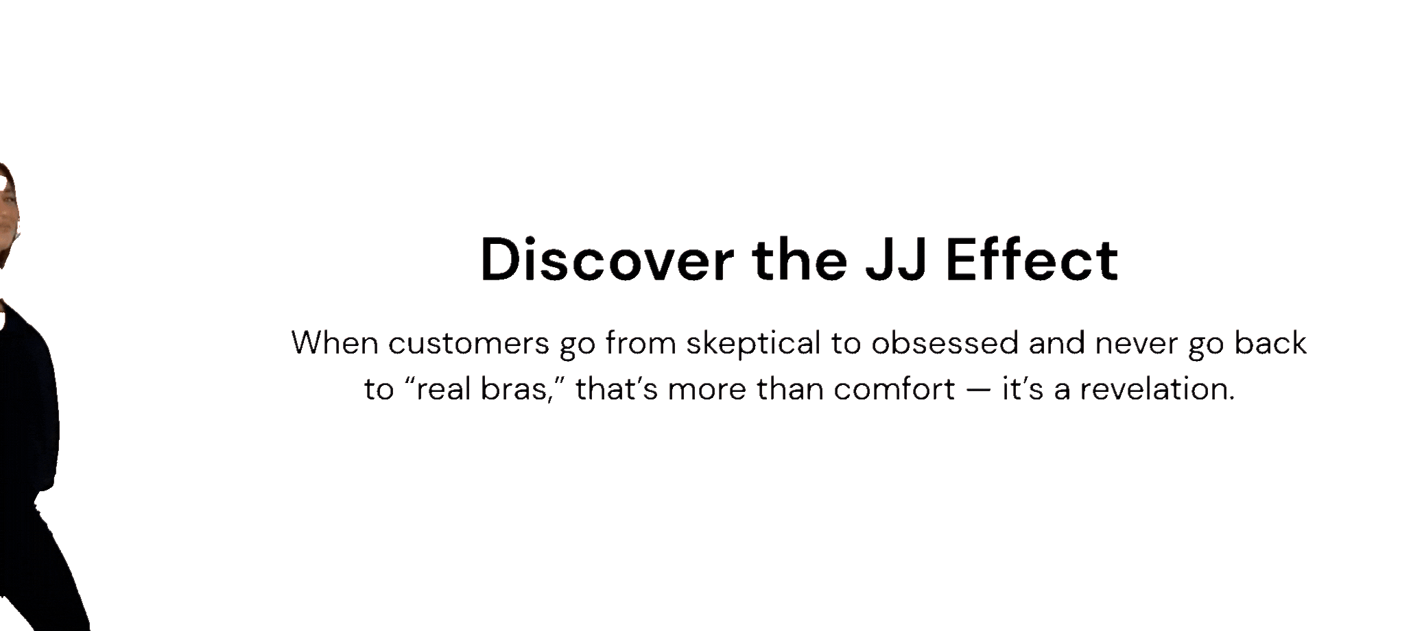 woman spinning into frame looking joyful that she's chosen JJ comfort