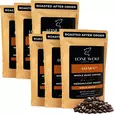 Six 12oz bags of Lone Wolf Coffee’s Amara Medium-Light Roast Whole Bean coffee bag product photo
