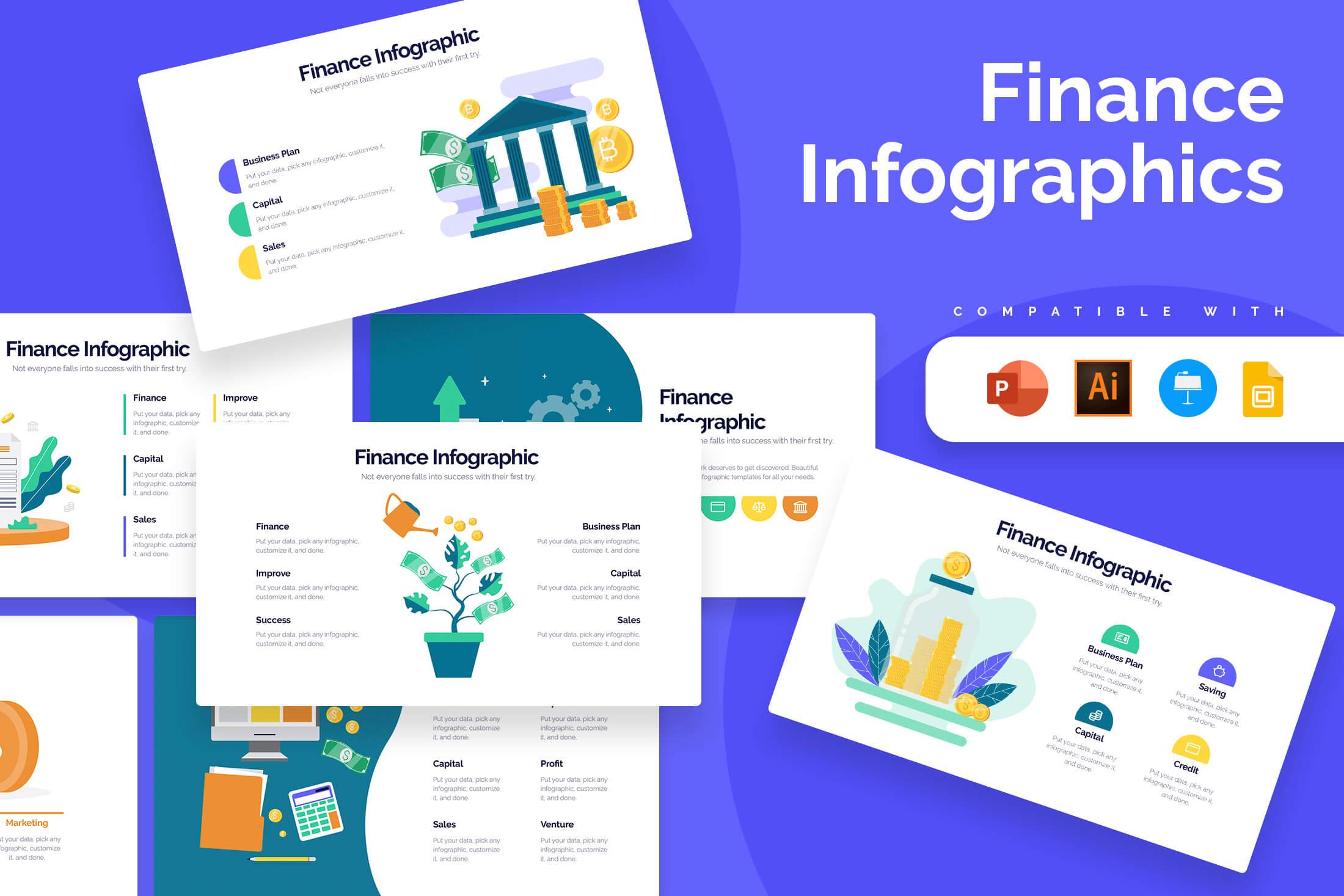 Finance Powerpoint Infographic Templates