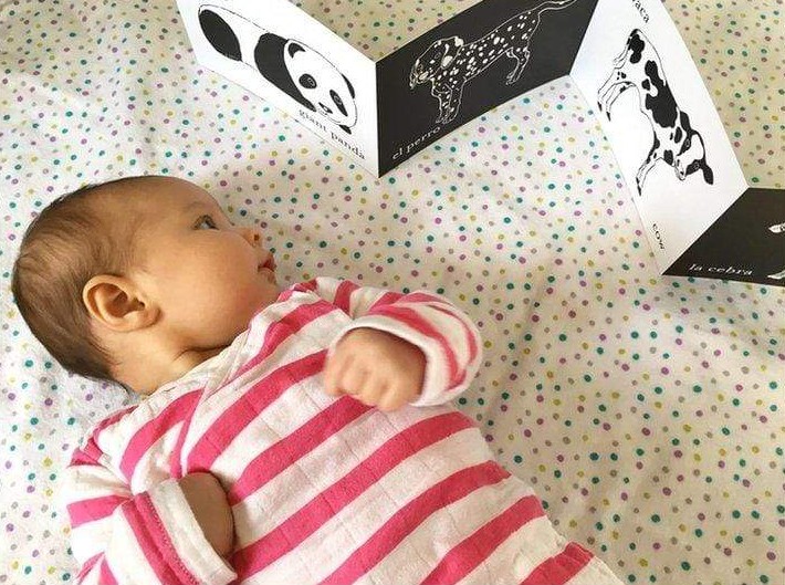 Tummy Time Cards, Black and White, Montessori infant toys