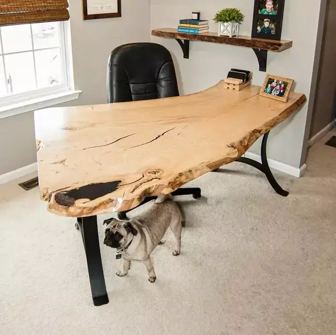 rustic live edge desk