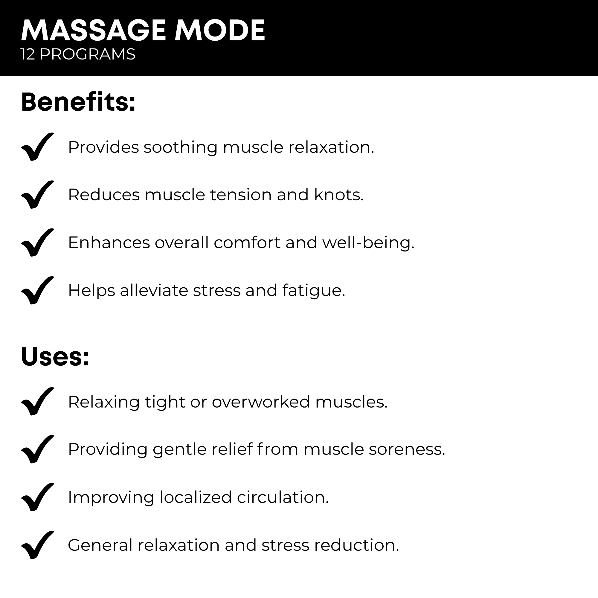 Massage Mode Explained
