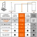Freestanding Ultimate Specifications on bodyweight home gym equipment for calisthenics and isometrics or stretching exercises