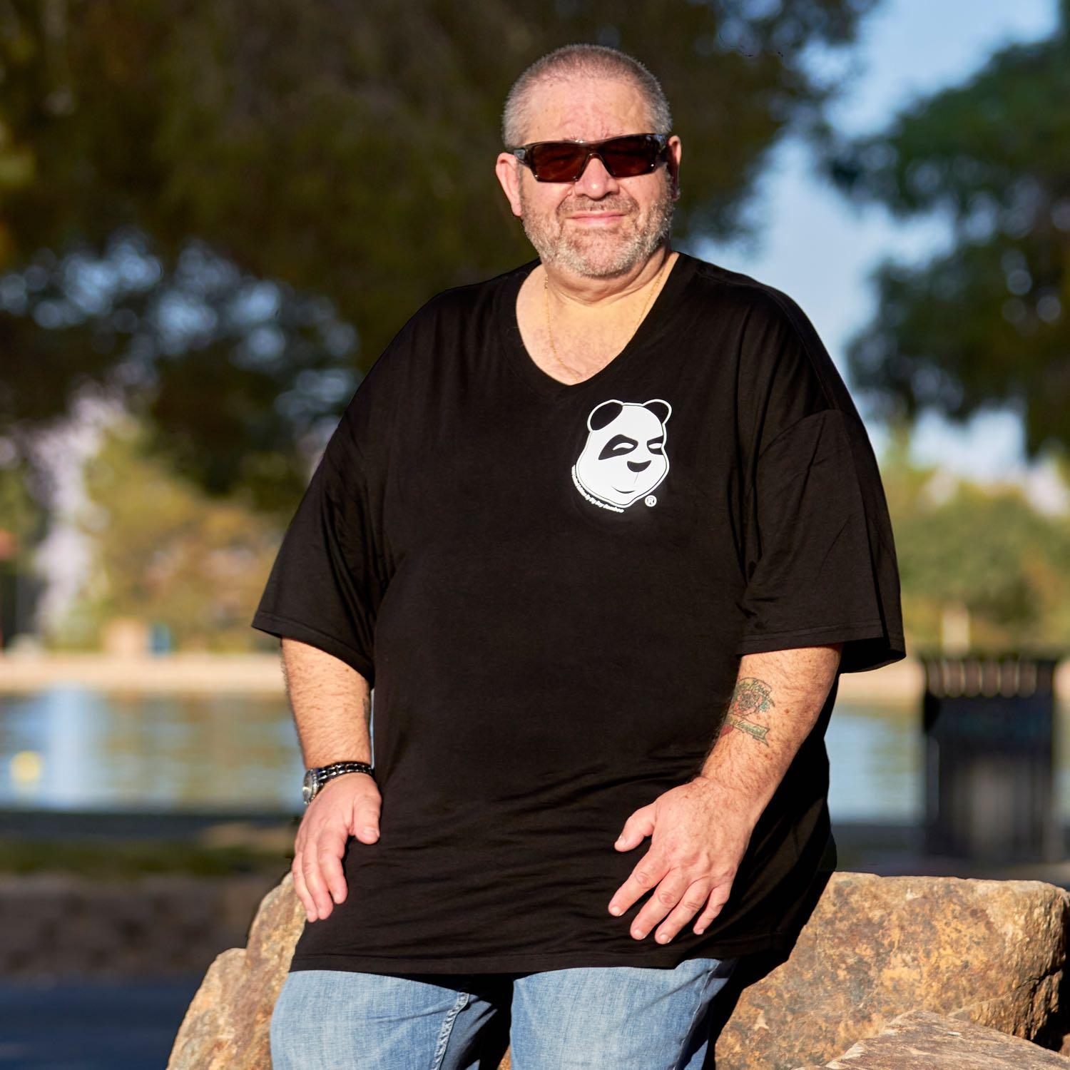 Limited Edition Paunch Panda Logo V-Neck T-Shirts Are Now Available