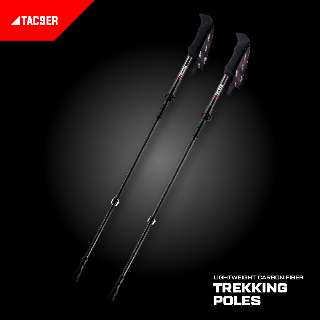 TAC9ER Ultralight Carbon Fiber Adjustable Trekking Poles