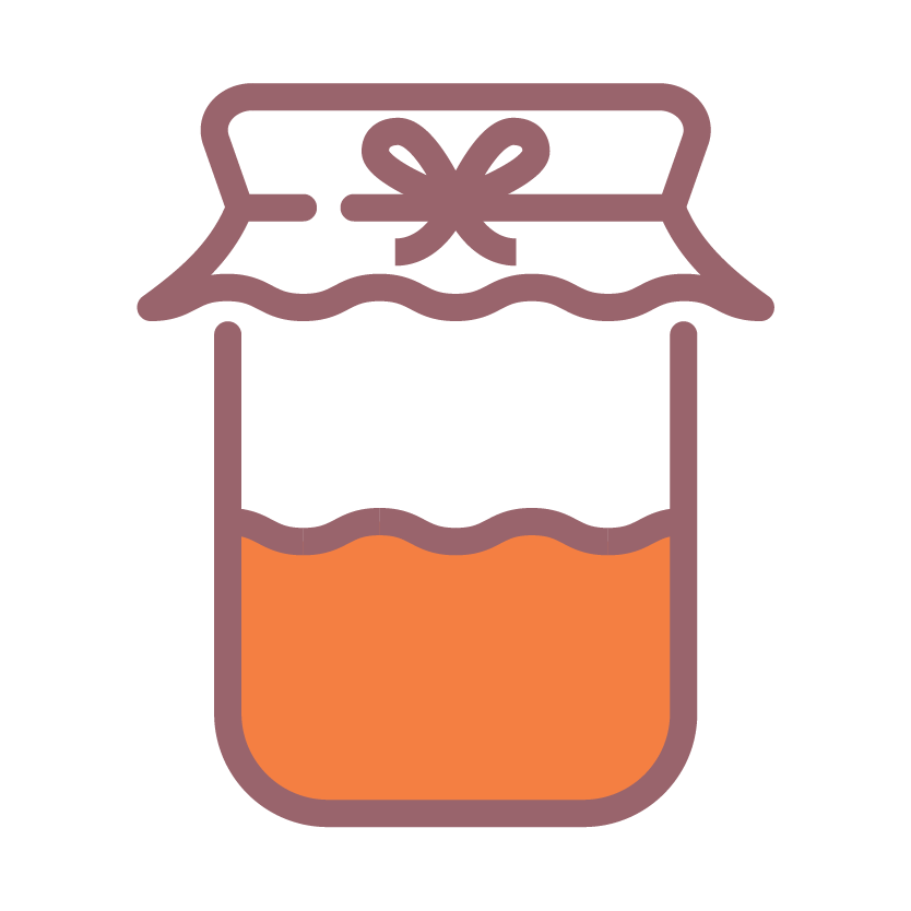 Jar 1/2 full of Kombucha icon