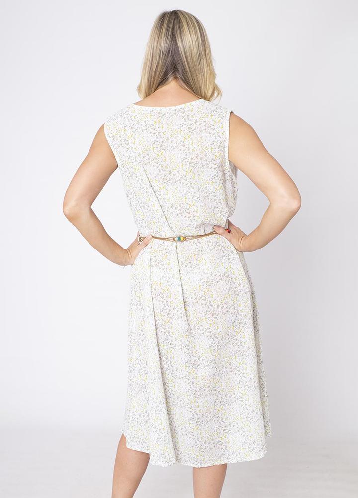 Sleeveless Floral Dress & Belt