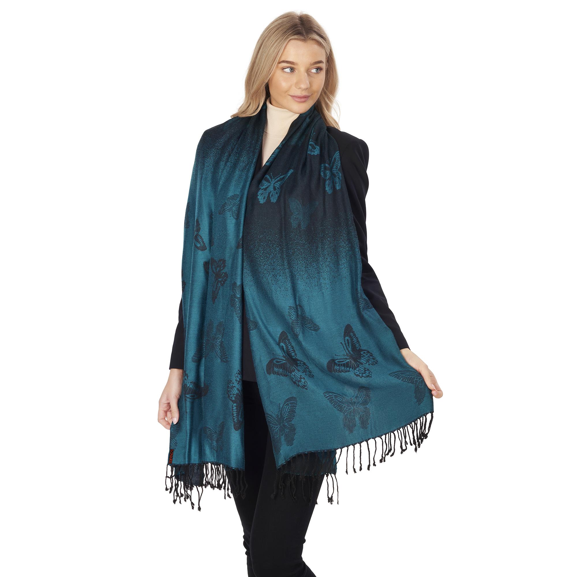 teal blue scarf women