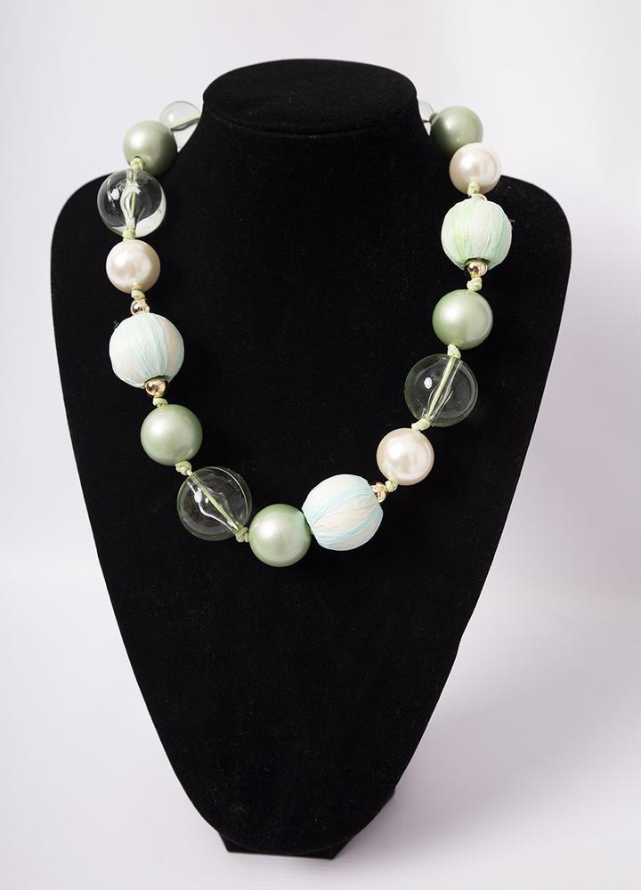 Chunky Pearl & Stone Necklace