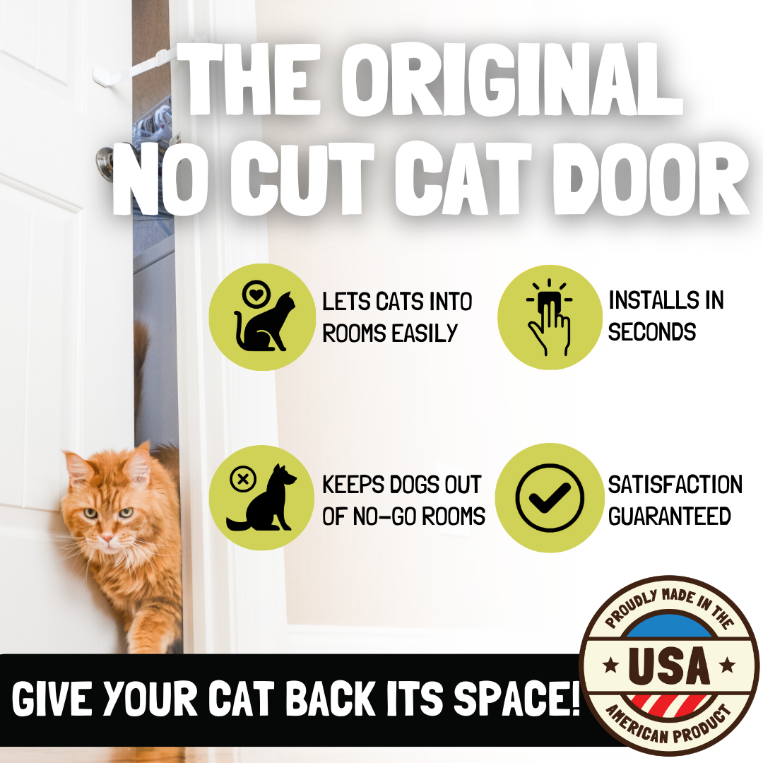 Keep Dogs Out of Cat Food and Litter Box and Lets Cats In with Door Bu –  Door Buddy