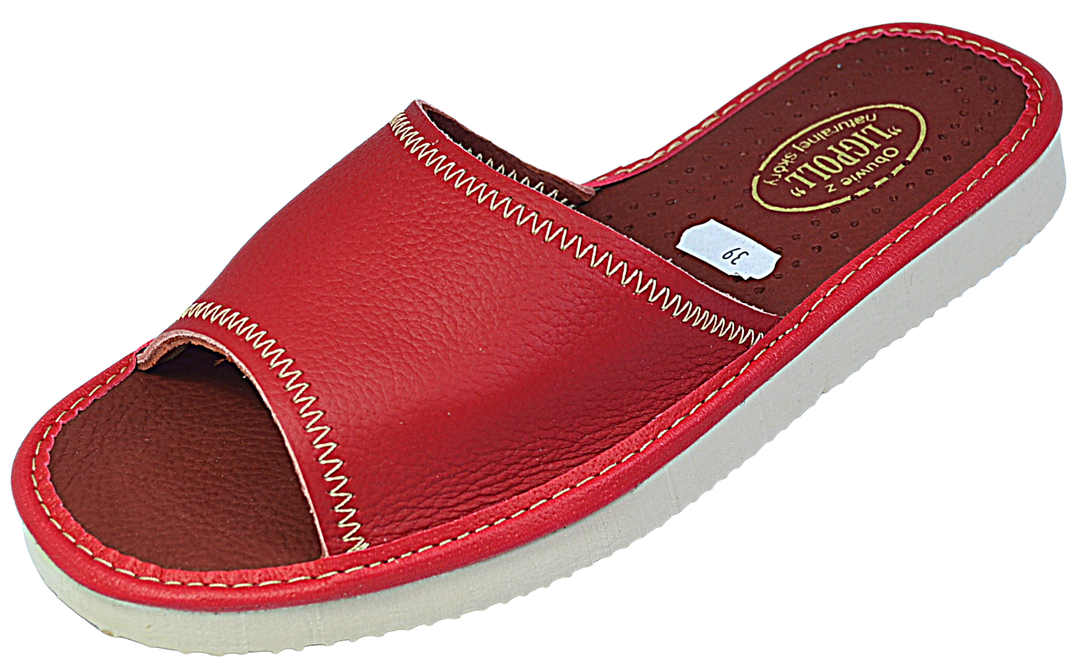 Karisa - Open toe slippers for the elderly - Reindeer Leather