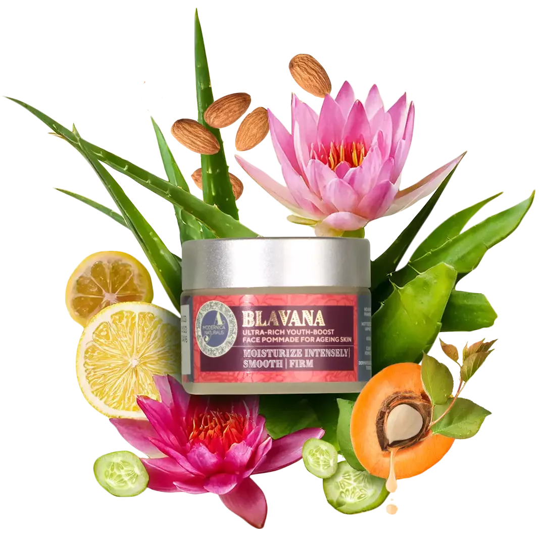 Blavana Ultra-Rich Youth-Boost Face Pommade with all its key ingredients