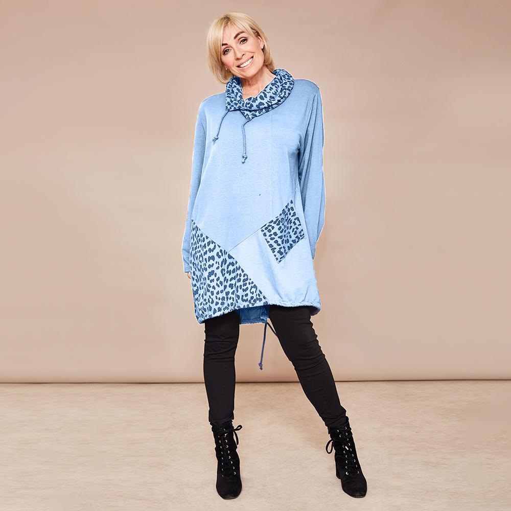 Natalie Jersey Tunic(Sky Blue)