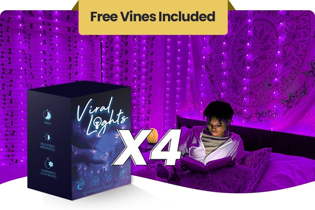 ViralColor Wall Lights (4) + vines