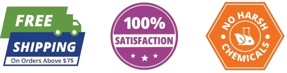 Free shipping over 75 AUD, 100% Satisfaction, No Harsh Chemicals