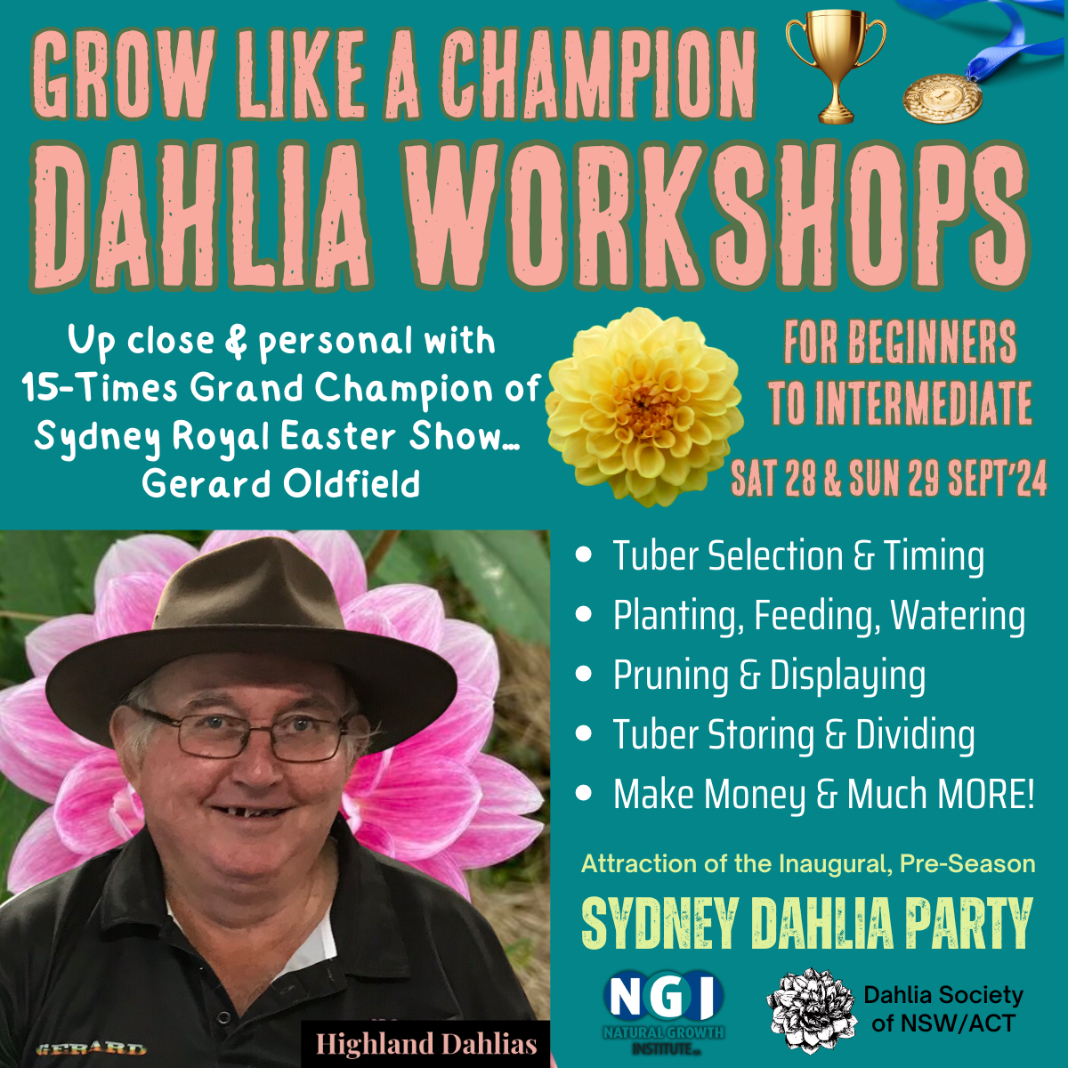 Sydney Dahlia Party Grow Like a Champion Workshop