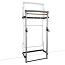 SoloStrength | Ultimate Wall Mounted Foldup Folding Squat Rack Bodyweight Exercise All-In-One Functional Training Station - Adjustable Height Pull Up Bar Dip Station