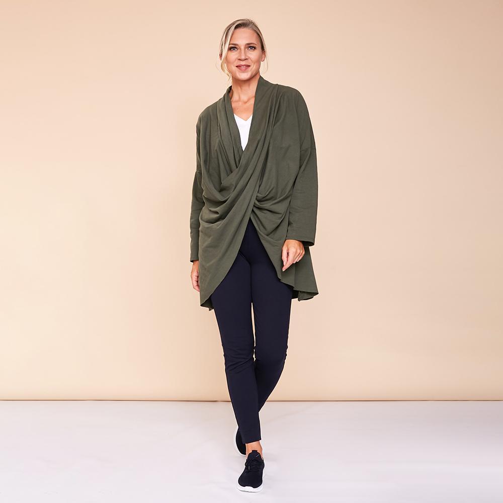 Saoirse Wrap Cardigan (Khaki)