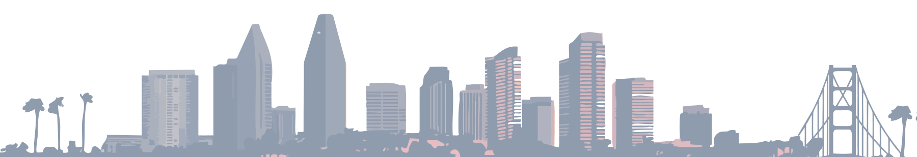 california skyline silhouette