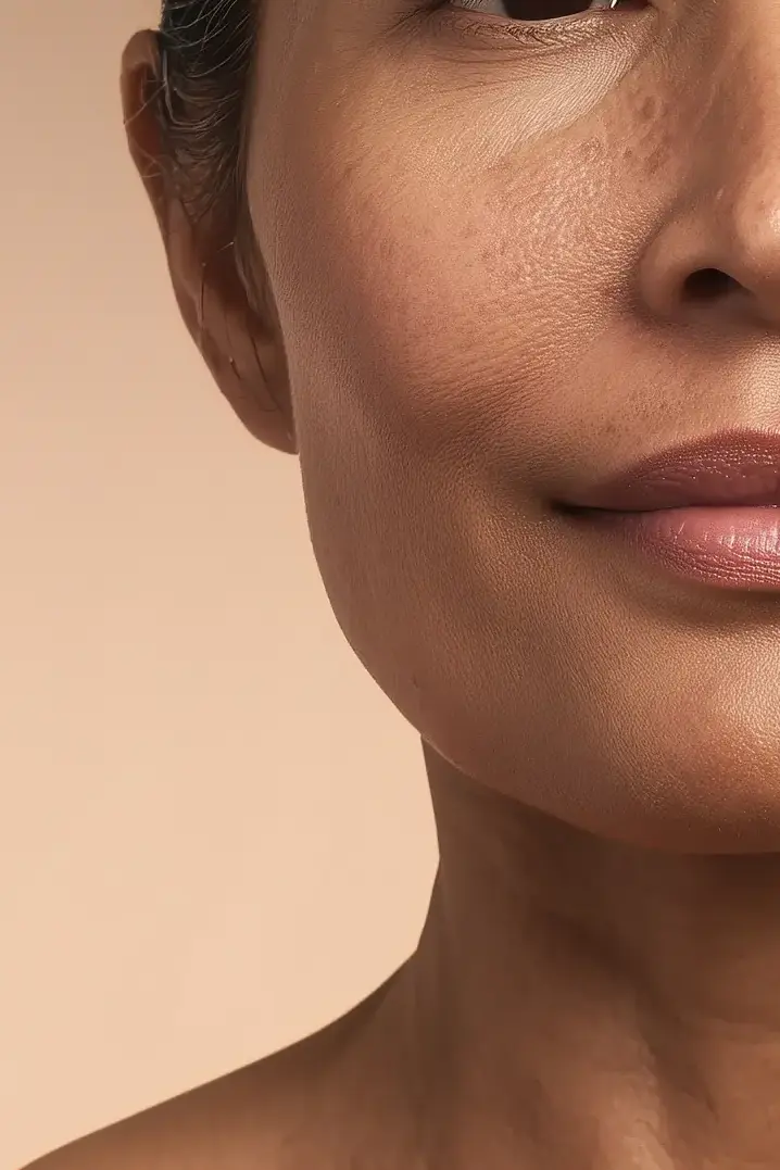 Woman with dull and uneven skin tone