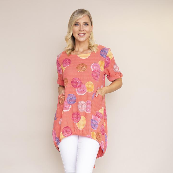 Grace Bubble Top (Coral)