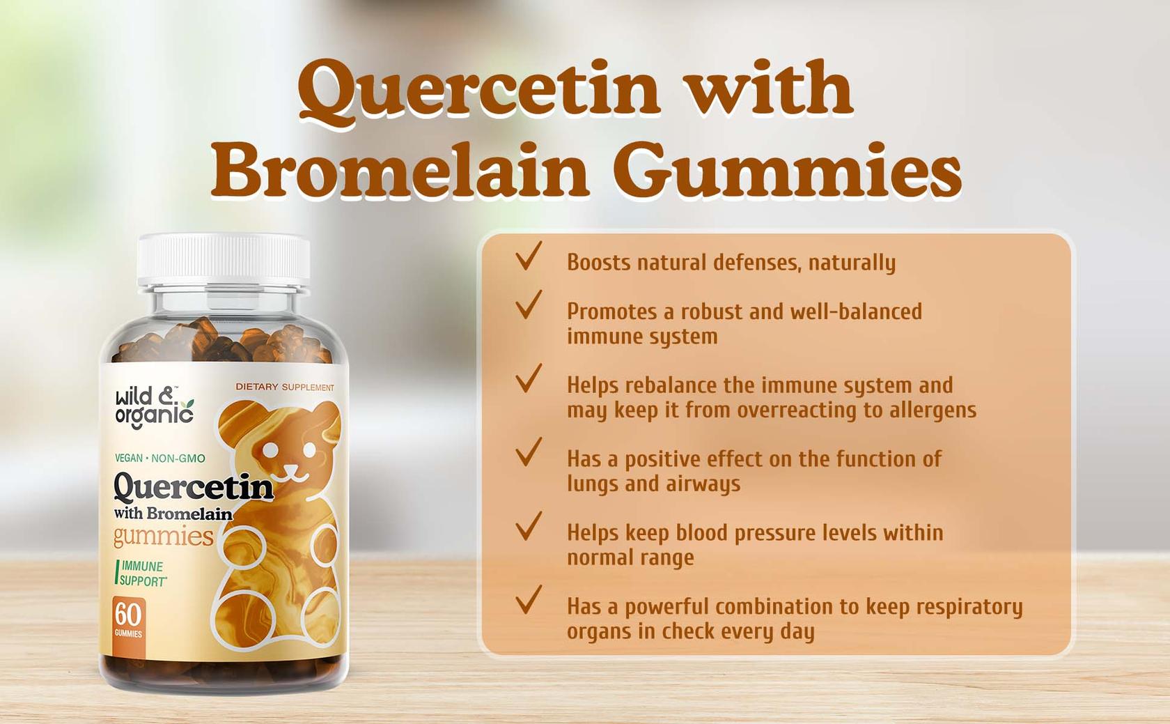 Quercetin with Bromelain Gummies Wild & Organic
