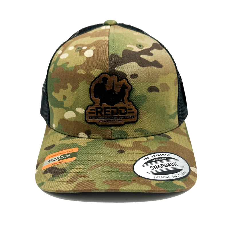 Engraved Cherrywood MultiCam Hat with REDD Logo