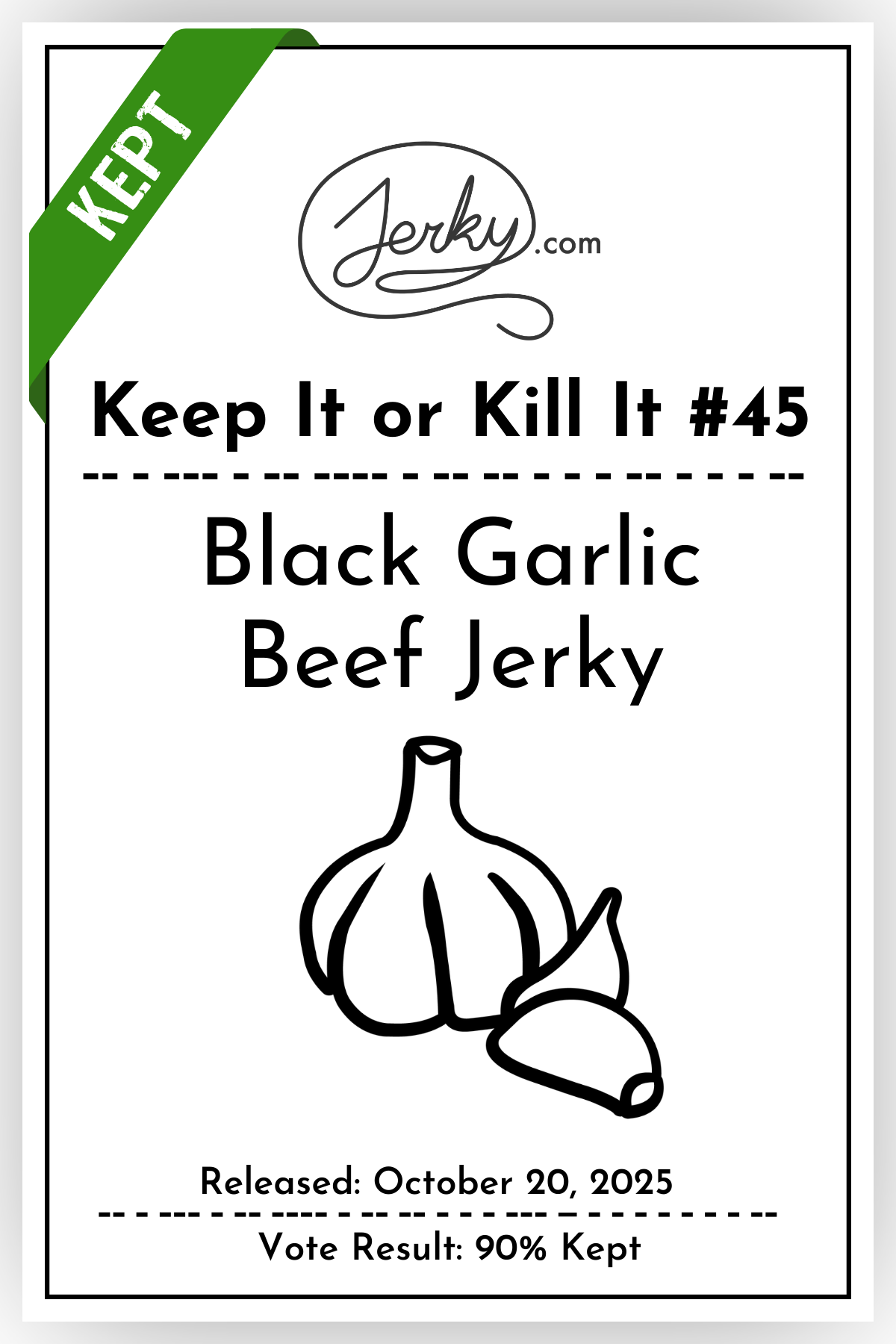 Black Garlic Beef Jerky