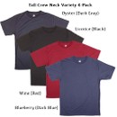 The Big Boy Bamboo Tall Crew Neck Best Sellers Variety T-Shirt 4-Pack 1XLT-4XLT