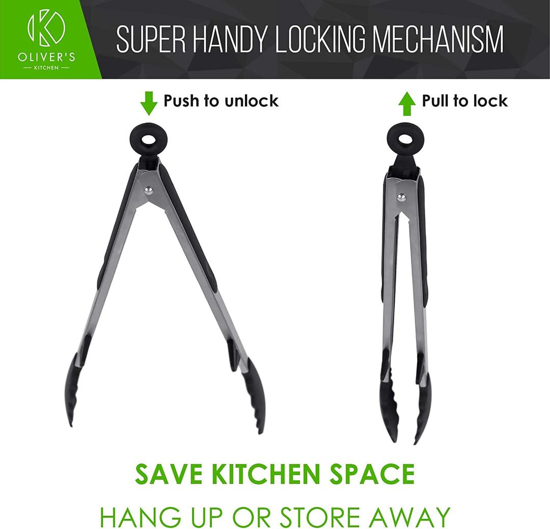 ️ Kitchen Tongs ️ Easy To Grip, Easy To Use Oliver's Kitchen