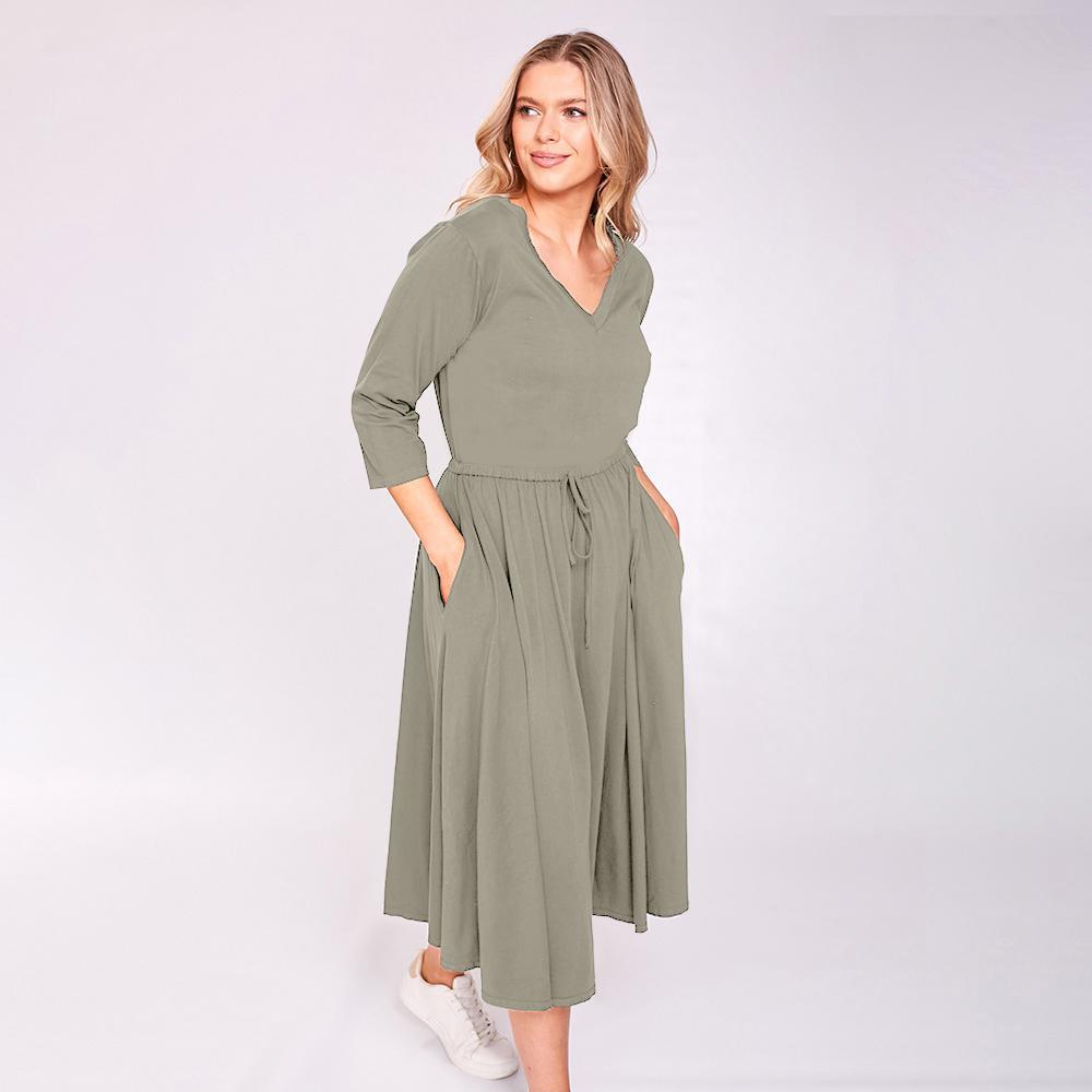 Ava Dress (Khaki)