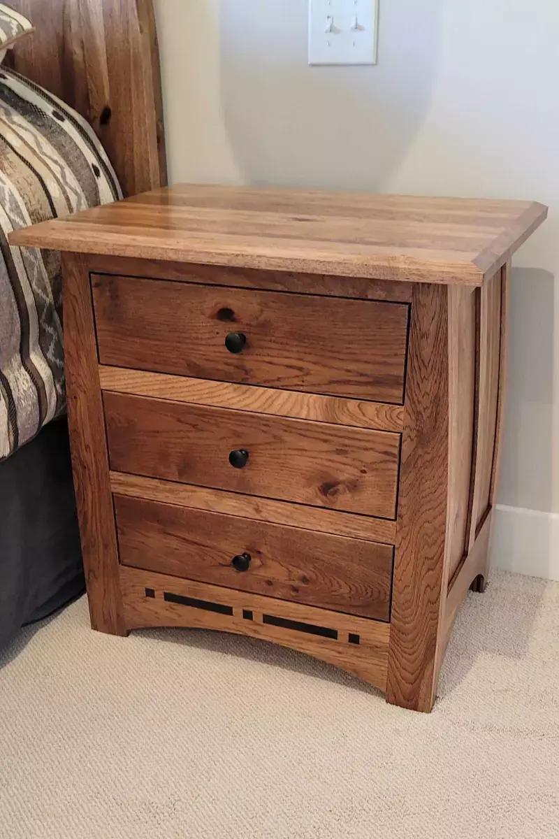 solid wood nightstand