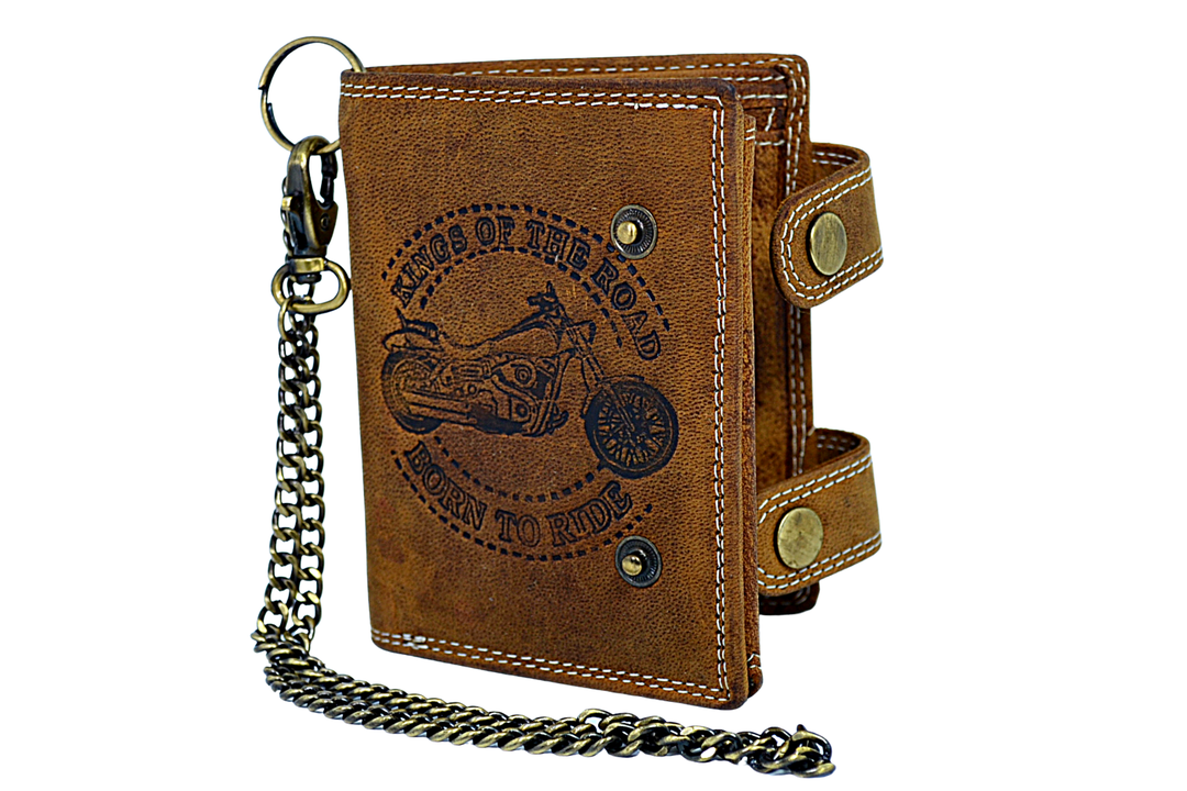 Till Burry - Mens Biker RFID block wallet - Reindeer Leather