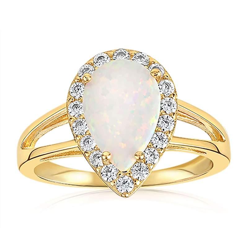 Champagne opal ring