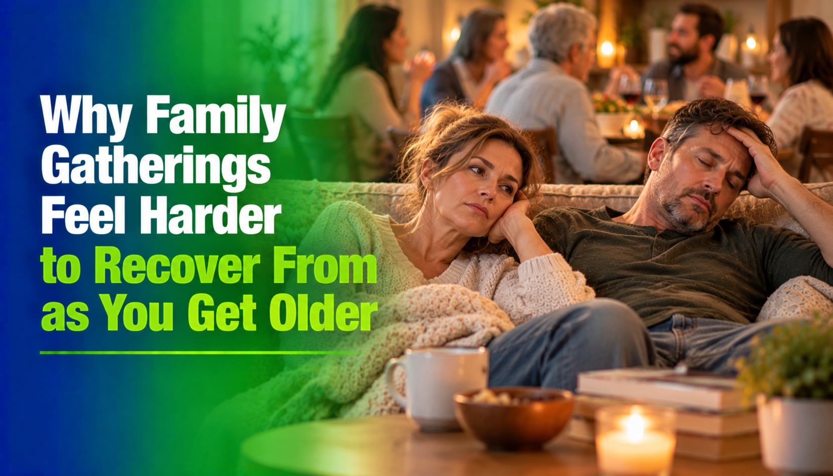 A reflective piece on the complexities of family gatherings and their emotional toll, particularly as individuals grow older.