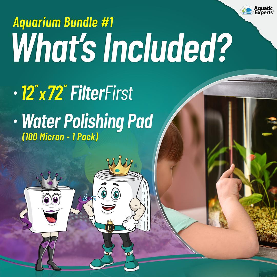 Aquarium Bundle includes Filter First 12 x 72 and Polishing Pad