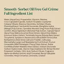 Smooth-Sorbet Oil Free Gel Crème full Ingredient list