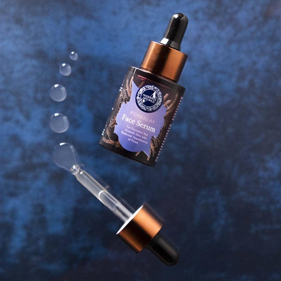 Poreslay face serum with a dropper