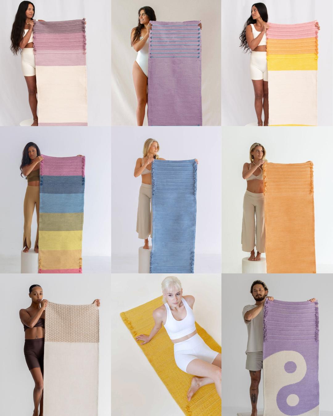 Eco-friendly Yoga Mat, organic cotton yoga mat, herbal dyed, plant dyed, yoga rug