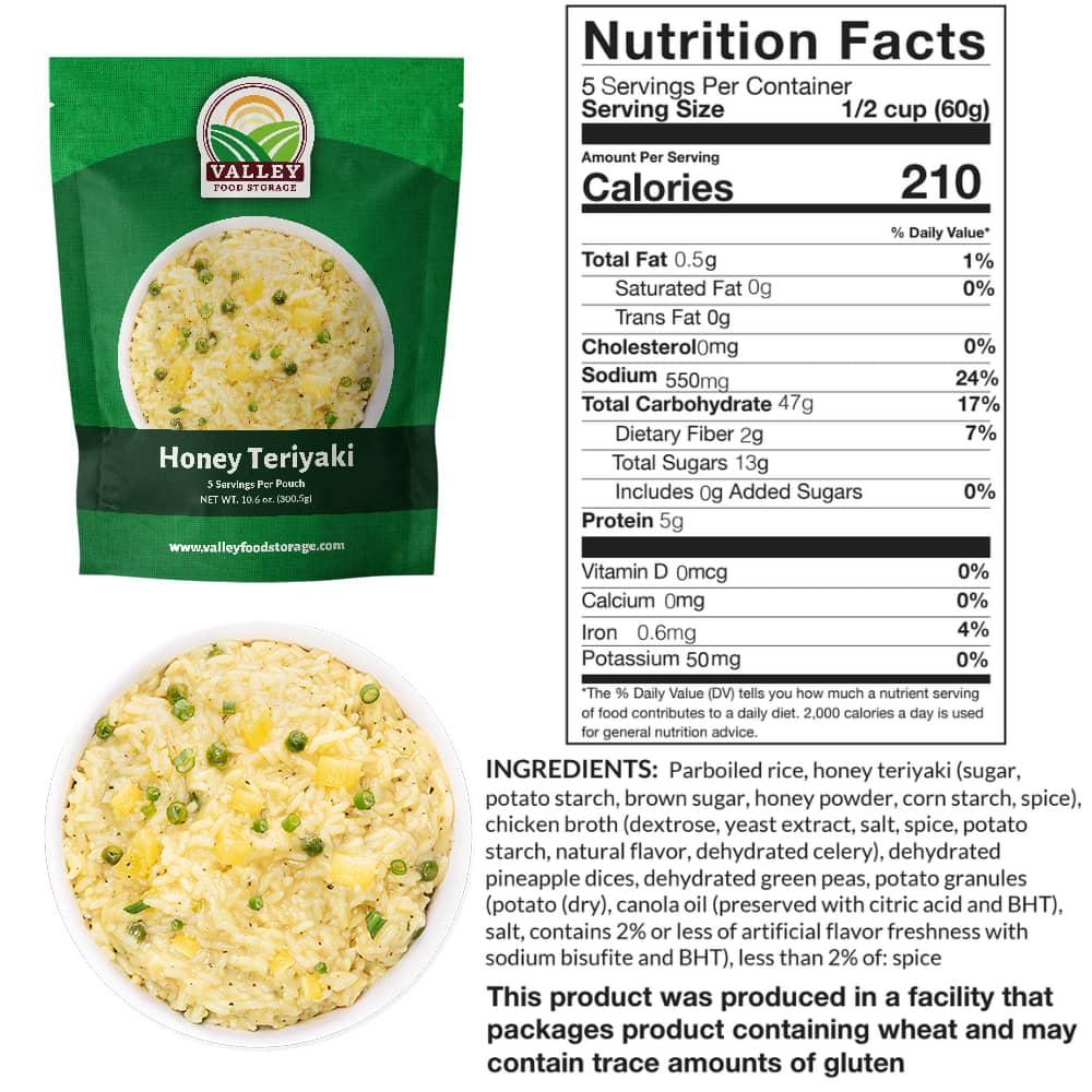 Honey Teriyaki Nutrition Facts