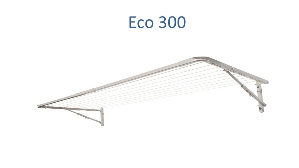 Eco 300 280cm wide clothesline front view