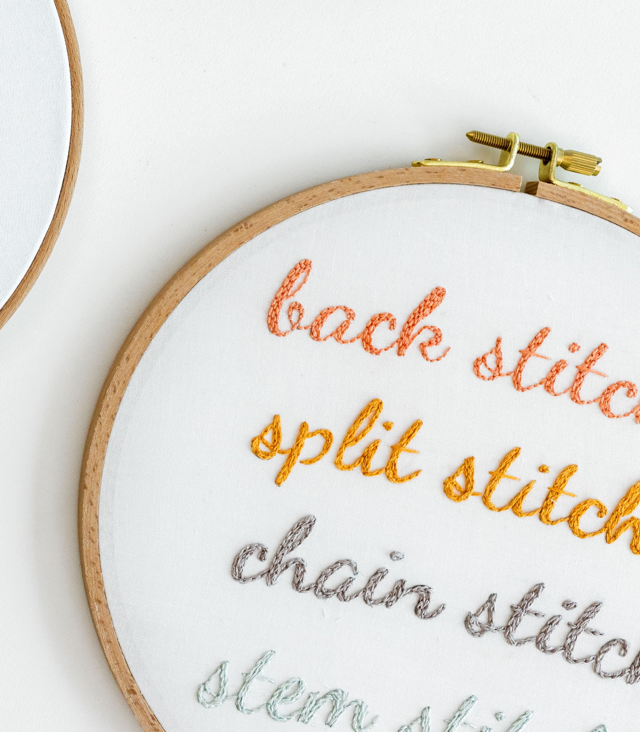 This is a image of cursive stitched fonts.