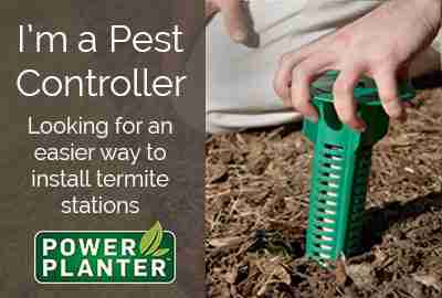 Pest Controller Range of Power Planters - Termite station installation
