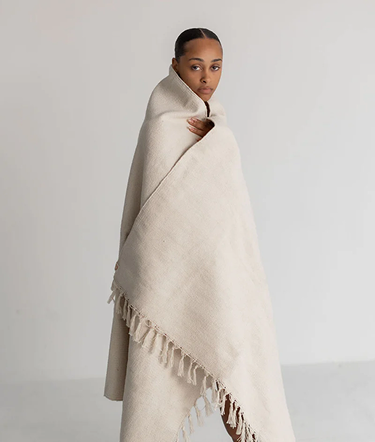 Organic Cotton Yoga Blanket - Naturally Dyed