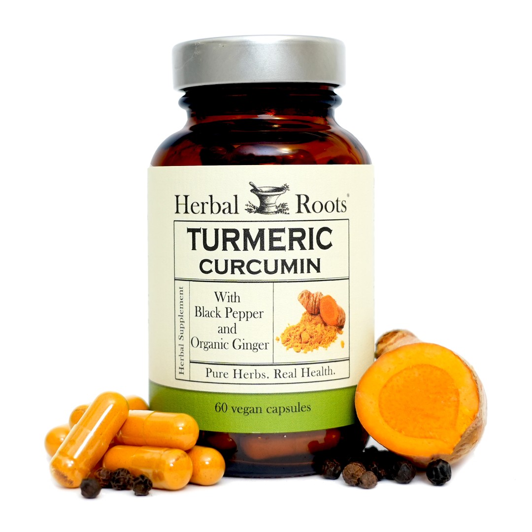 Herbal Roots bottle of Turmeric Curcumin supplement