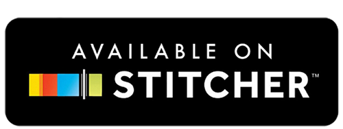 black "available on stitcher" button