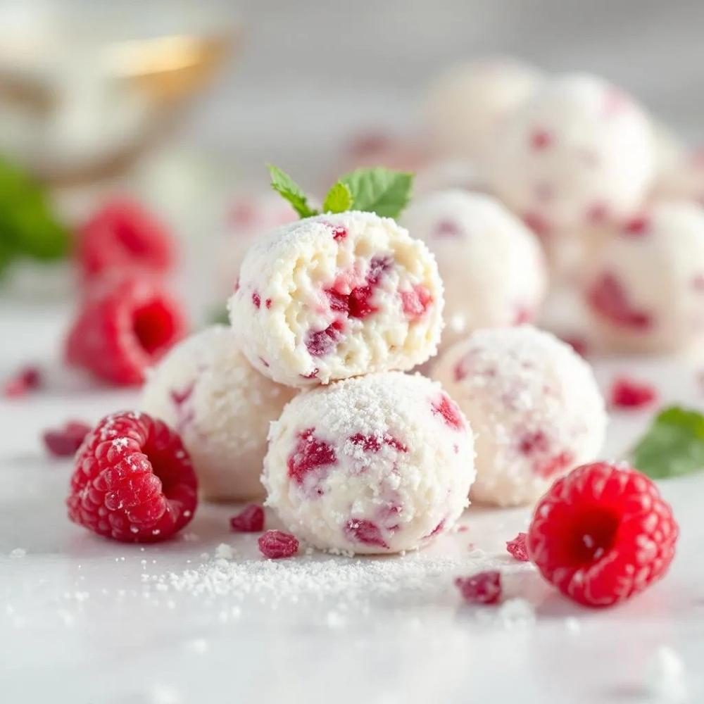 Cottage cheese and berry balls.