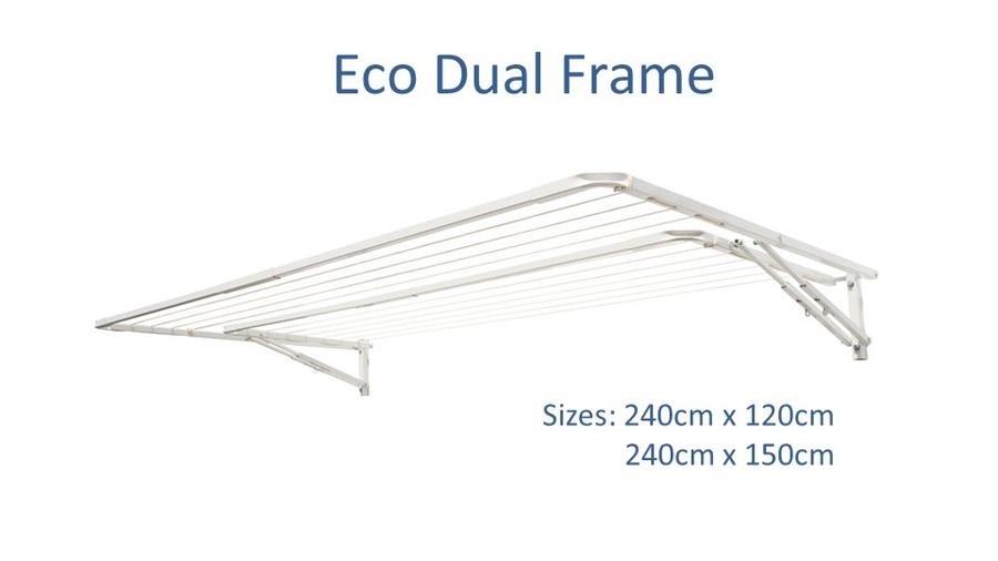 eco dual frame 250cm wide clothesline dimensions