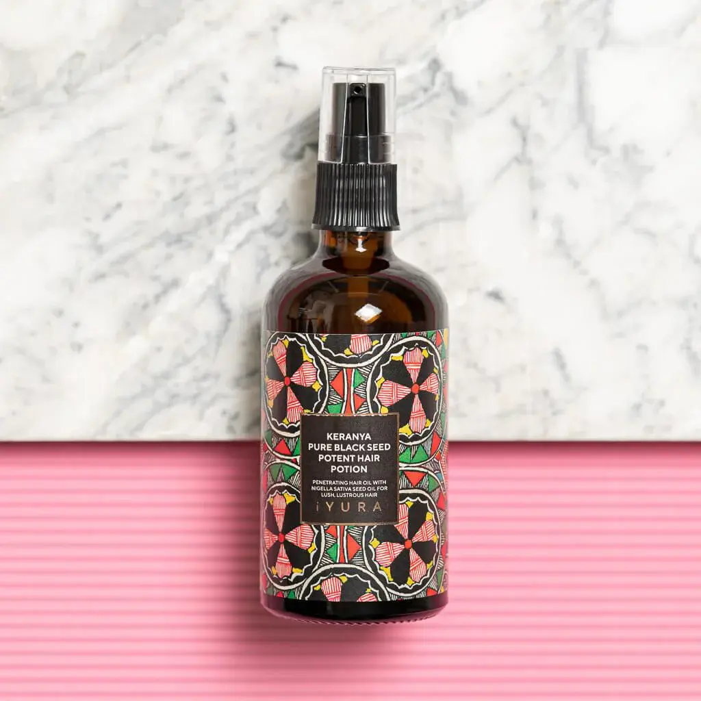 Keranya Pure Black Seed Potent Hair Potion bottle