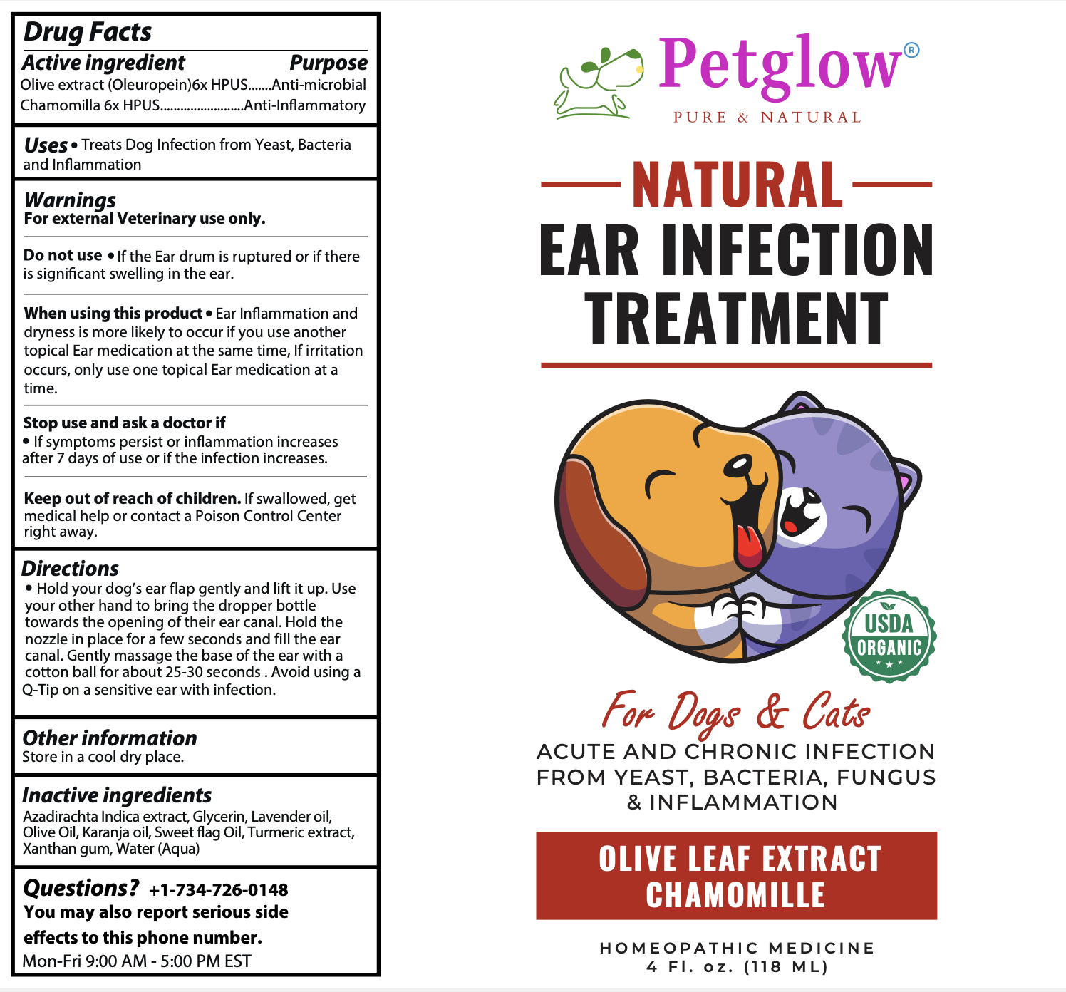 Dog Ear infection treatment solution. Natural Canine ear infection.